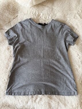Theory Gray Crewneck Short Sleeve Tee